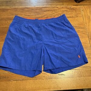 Polo Ralph Lauren Lined Swim Trunk Shorts Mens Size XL‎ Blue Active Poolside